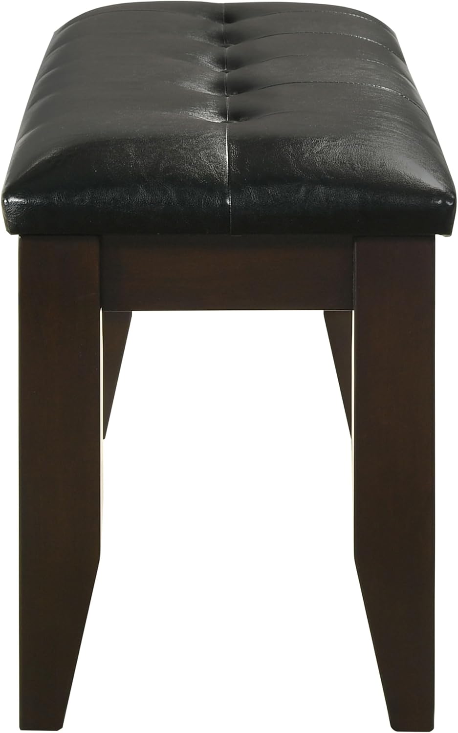 Coaster Home Furnishings - Dalila - 47-Inch Upholstered Wood Dining Bench - Tufted Leatherette Seat, Sturdy Legs - Dining Room, Kitchen - Cappuccino & Black - 102723
