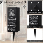 Geosar Cemetery Vases for Grave Metal Flower Holder with Spikes Memorial Funeral Gravesite Flowers Vase Decorations for Loss of Loved One(Goodby are Not the End)