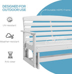 Outdoor Glider Bench - White