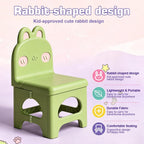 Kids Folding Chair, Ergonomic Small Chair for Toddlers, Durable Plastic Kids Chair for Home Classroom Camping, Lightweight Padded Seat (Green)