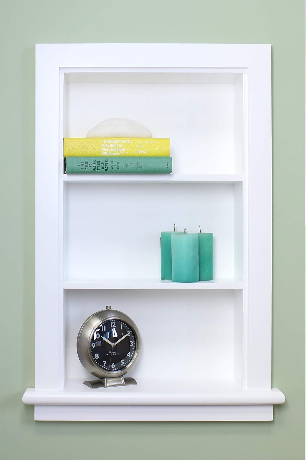 14x24 Aiden Recessed Wall Niche Medicine Cabinet Replacement, in The Wall Bathroom Cabinet Insert Shelf/Shelves, Made in North America, Real Wood, NO MDF, Plain, White