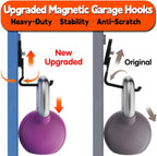 ULIBERMAGNET New Updated Gaint Magnetic Hooks,2 Pack Heavy Duty Large Magnetic Hooks for Extension Cord, Cable, Hose, Power Cord,Rope,Drill,Jig Saw,Circular Saw,Garden Lawn Tools (Black/3.46inch)
