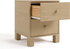 Storkcraft California 2-Drawer Nightstand, Driftwood | GREENGUARD Gold Certified Nightstand for Kids Bedroom, Premium Wood Storage with Elegant, Iconic Block Feet