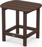 Polywood Classic Adirondack Chair, Mahogany and South Beach 18" Side Table 2-Piece Outdoor Furniture Set