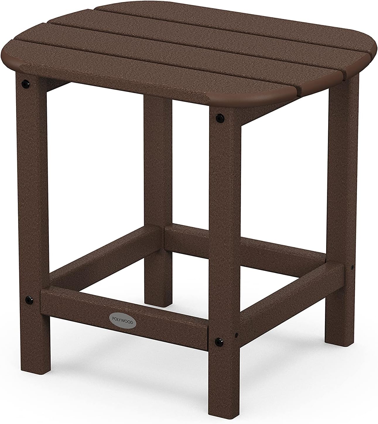 Polywood Classic Adirondack Chair, Mahogany and South Beach 18" Side Table 2-Piece Outdoor Furniture Set