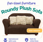 Keet Roundy Children’s Sofa – Durable Wooden Frame, Soft Microsuede Upholstery, Ergonomic & Padded Seat, Comfortable Toddler Couch for Ages 2–5, Ideal for Bedrooms, Playrooms & Daycares.
