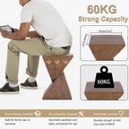 Lightweight Concrete Accent Table,Modern Geometry Side Table for Indoor and Outdoor,Small Bedside End Table Sofa Vanity Coffee