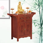 Buddha Altar Table, Personal Shrine Stand, Chinese Cabinet Pedestal Offering Table for Living Room, Small Spaces, Buddhist Prayer Altar Cabinet, Meditation Shrine Tavle(34.6in)