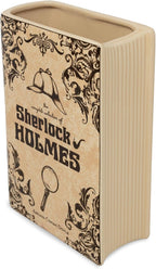Steel Mill & Co Original Large Book-Shaped Decorative Vase, Ceramic Vases for Home Decor, Cute Bookshelf Decor, Unique Vase for Book Lovers (Sherlock Holmes)