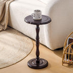 Solid Rubber Wood Spice Rack,Wood Round Side Table,Small Drink Table for Small Spaces,3 Tier Freestanding & Wall Mounted Kitchen Countertop Organizer