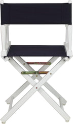 Casual Home 18" Director's Chair White Frame with Navy Canvas