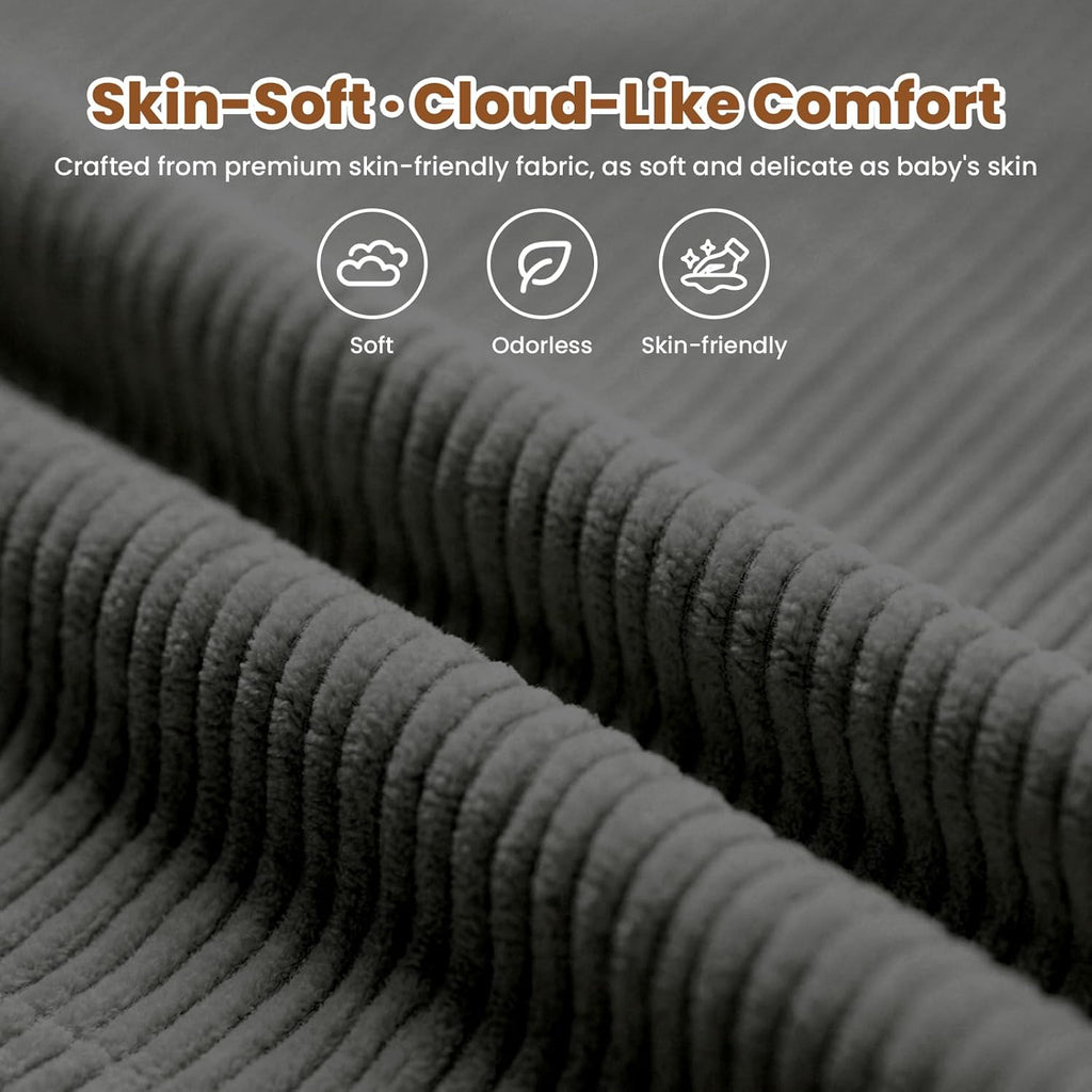 3 in 1 Kids Bean Bag Chair Bed for Kids or Adults, Convertible Chair Folds from Bean Bag Sofa to Lounger, Child Floor Sofa for Gaming, Reading (Grey)