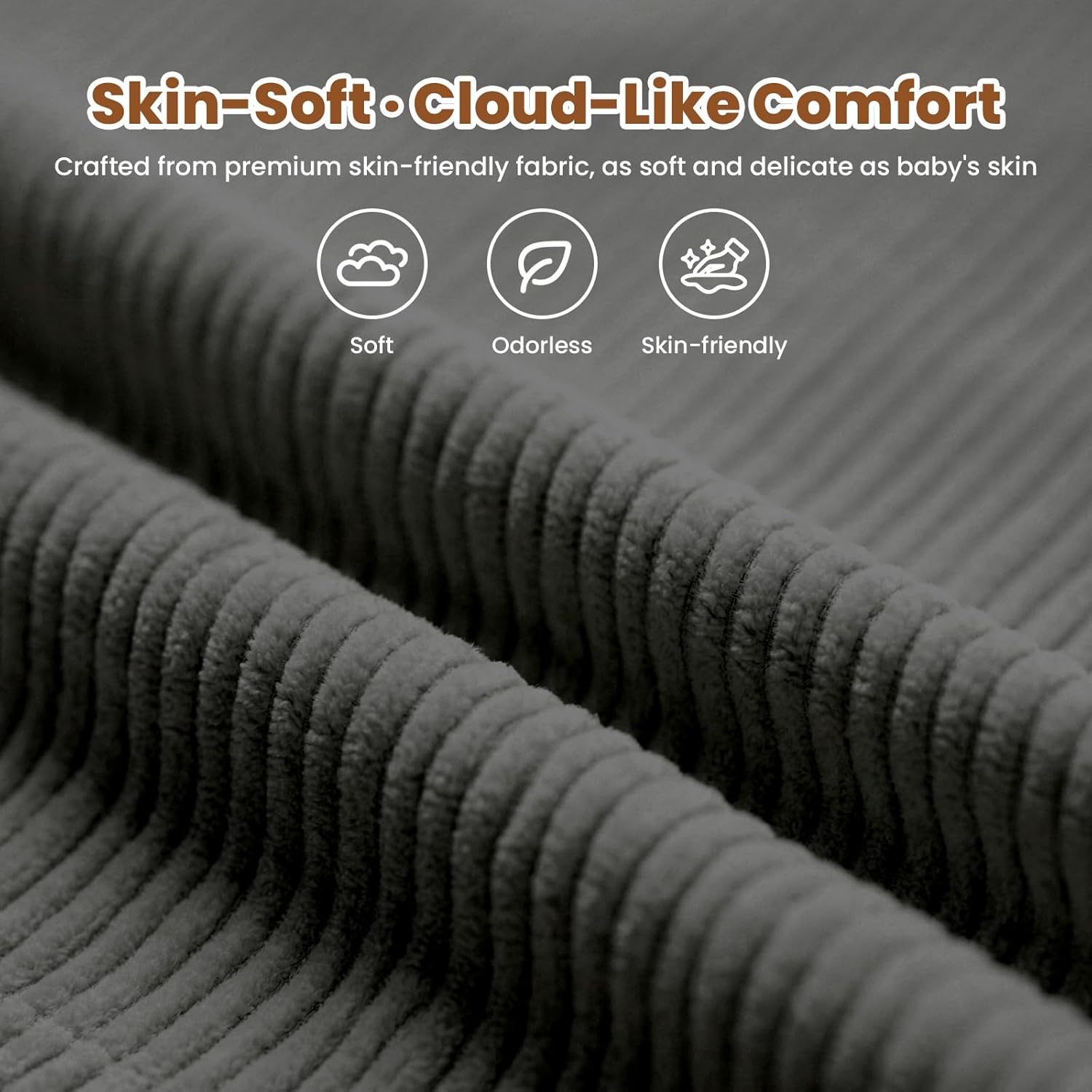 3 in 1 Kids Bean Bag Chair Bed for Kids or Adults, Convertible Chair Folds from Bean Bag Sofa to Lounger, Child Floor Sofa for Gaming, Reading (Grey)