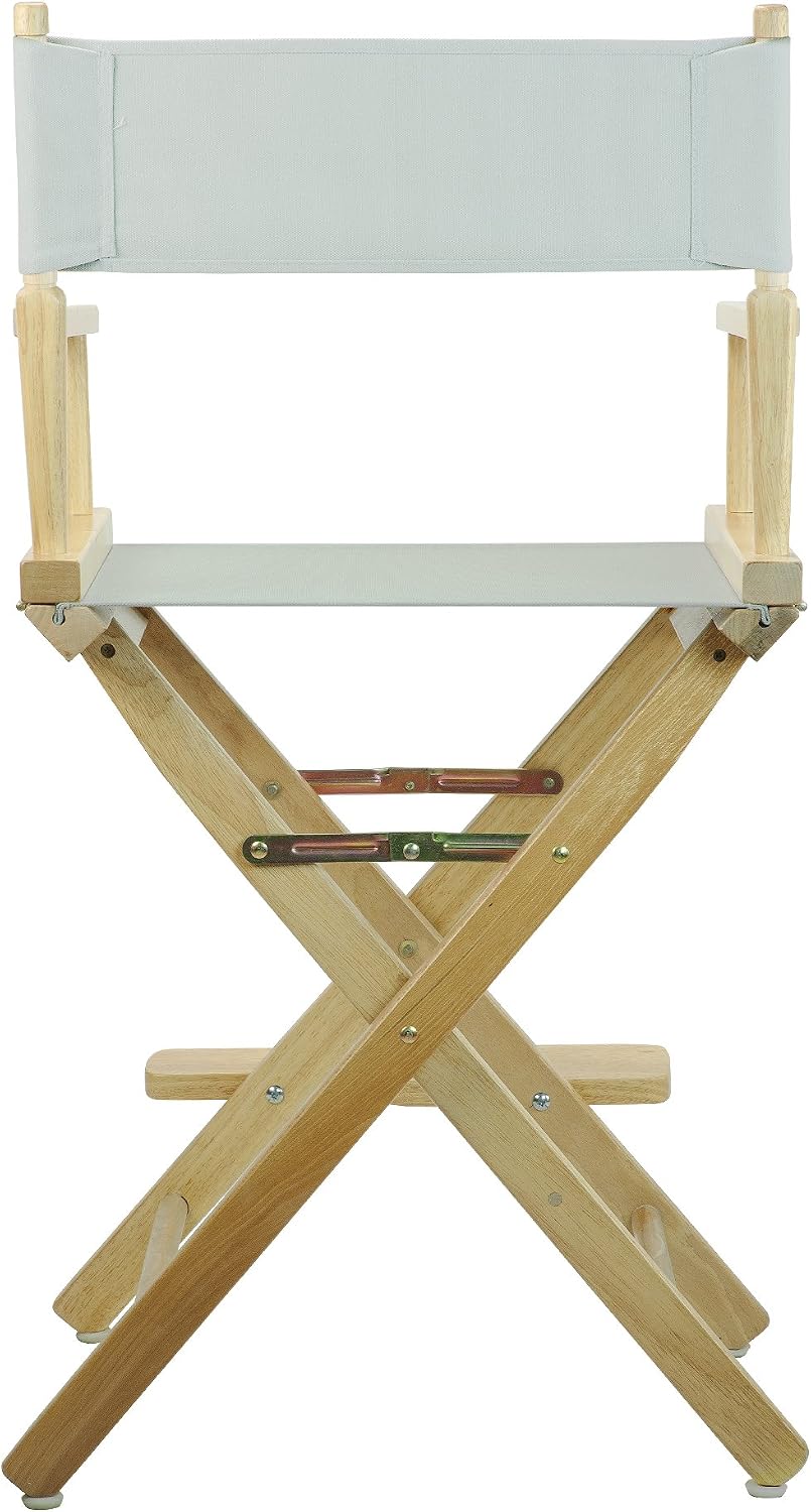 Casual Home 24" Director's Chair Natural Frame with Grey Canvas, Counter Height