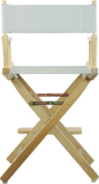 Casual Home 24" Director's Chair Natural Frame with Grey Canvas, Counter Height