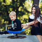 Sensory Spinning Chair for Kids with Autism & ADHD, Swivel Chair for Indoor/Outdoor Use, Sit and Spin Toys, Fish-Shaped Sensory Chairs for Autistic Children, Training Body Coordination (Dark Blue)