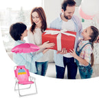 PLULON Kids Beach Chair with Umbrella Folding Lawn and Camping Chair with Summer Shade for Beach, Pool, Travel and Outdoor (for 1-5 Years Old)
