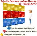 3 PCS Sensory Wall Mirror, 10″ x 10″ Acrylic Shatterproof Bubble Mirror for Classroom, Sensory Room Must-Have, Visual Tactile Stimulation Item for Play Room, Calming Corner