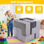 7Pcs Stackable Kids Chair Set, Washable & Wear-Resistant for Playroom | plastic, anti-tip design, easy to clean, lightweight & sturdy. Ideal for daycare, classroom, or home.