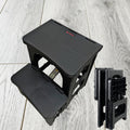 2-Step Folding Stool Ladder,Non-Slip Portable Collapsible Step Stool for Kitchen Bathroom Home RV Closet Office, 16.5" Heights, Holds 300 lbs,Foldable Lightweight Design only 4.6Ibs (Black)