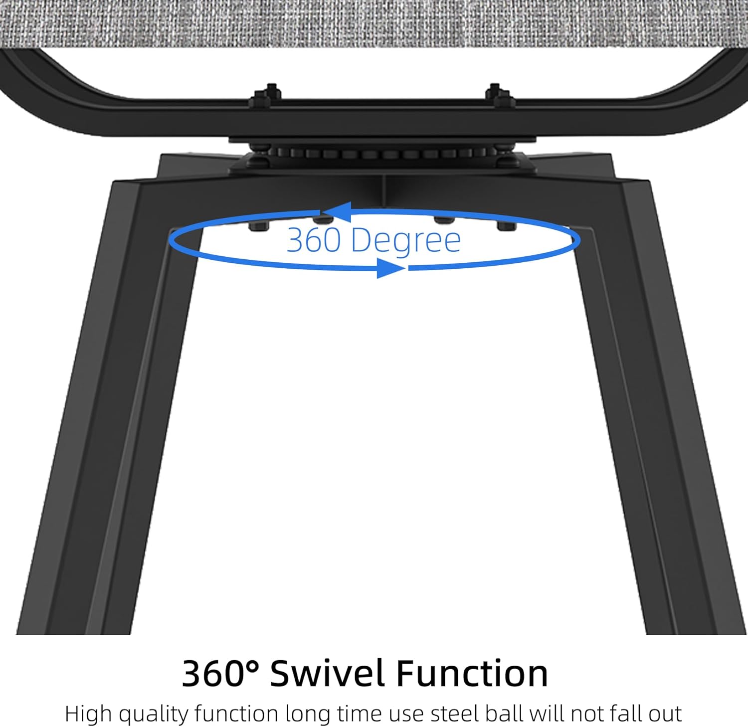 Outdoor Bar Stools Set of 2, 28.4" Pub Height Tall Patio Chairs, All-Weather 360° Swivel Patio Barstools for Outside Garden Poolside Yard, Blue