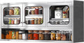 ZZV 59” Kitchen Wall Cabinet, Stainless Steel Wall Mounted Cabinet with Adjustable Shelves, Industrial Wall Storage Cabinet for Garage, Warehouse, No Assembly Required, 11.82D x 59.06W x 27.56H in