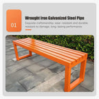 Outdoor Bench, Patio Park Garden Outdoor Metal Bench,Weatherproof Patio Benches With Slatted Seat,3.3ft 3.9ft 4.9ft 5.9ft All-Weather Garden Benches For Porch,Patio,Lawn And Backyard(White,4.9ft)