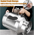 Metal Bucket, 304 Stainless Steel Sealed Milk Barrel, Large Milk Bucket Wine Can Pail Tote Tank with Sealed Lid & Handle for Milk Wine Oil Liquid Transport Storage Container(16.9Gal/64L)