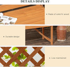 Patio Garden Bench for 2 Person for Vines/Climbing Plant, Brown