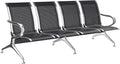 Kinfant Waiting Room Chairs - Whole 4-Seat Connect Reception Chairs Waiting Room Chairs with Arms & Stainless Steel Frame, Waiting Room Bench Lobby Chair for Office Airport Bank Hospital