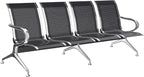 Kinfant Waiting Room Chairs - Whole 4-Seat Connect Reception Chairs Waiting Room Chairs with Arms & Stainless Steel Frame, Waiting Room Bench Lobby Chair for Office Airport Bank Hospital