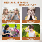 Spinning Chair for Autistic Kids, Sit and Spin Autism Toys for Age 3+, Sensory Swivel Chair Enhancing Motor Skills, Educational Indoor & Outdoor Toys (Orange)
