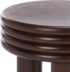 SAFAVIEH Home Collection – Ohana Dark Brown Accent Table, Sculptural Round Side Table, Modern Pedestal Design (ACC2327A)