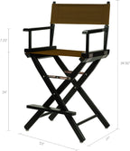 Casual Home 220-02/021-45 Director Chair 24" - Counter Height BlackFrame/Brown Canvas