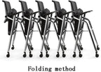 Mesh Back Folding Office Chair with Adjustable Armrests Blue Color Ideal for Business Meetings in Meeting(Red)
