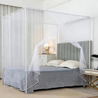Mosquito Net for Bed Canopy Netting for Single to Queen Size Beds, One Side Opening Mosquiteros Cameros para Cuba Mosquiteros para Camas for Bedroom, Outdoor, Patio