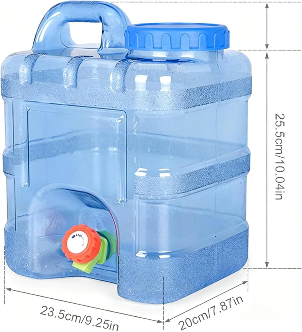 Generic 8 L Camping Water Tank with Faucet, Portable Water Storage Container with Tap for Outdoor Camping Hiking Car Travel Home Emergency Use (10L)