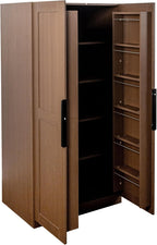 LUMISOL Modern Kitchen Pantry Cabinet with Doors & Shelves, Buffet Cupboards Sideboard with Two 6-Level Shelves, Kitchen Hutch for Living Room Dining Room, Walnut