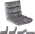 SUPER DEAL 14-Position Folding Floor Chair Gaming Sofa Cushioned Padded Reclining Bed Lounge Couch Seating for Comfy Reading, Reading, Gaming, Relaxing, Watching TV