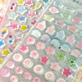 2Sheets Cute Deco Stickers Flower Star Heart House Number Sticker Kawaii Floral Stars Numbers Stickers for Water Bottles Scrapbooking Journaling Sticker DIY Craft Phone Case Album