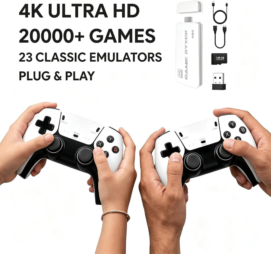 2026 New Retro Game Console: Features 128GB of Built-in Storage, Comes pre-Loaded with Over 20,000 Classic Retro Games, Supports 4K HDMI TV Output, and is a Plug-and-Play Portable Retro Gaming System