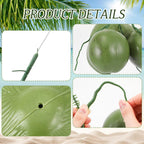 Novabright Fake Coconut, 1 Bunch Artificial Coconuts for Decoration, Lifelike Tropical Fake Green Coconuts Prop Artificial Fruit for Home Decoration Display Photo Prop (Seven Coconut)