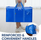BALEINE 6-Pack Oversized Moving Bags with Reinforced Handles, Heavy-Duty Storage Tote for Clothes, Moving Supplies (Royal Blue, 6-Pack)