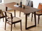 DUOMAY 63" Rectangular Dining Table for 6, Farmhouse Wooden Kitchen Table, Large Center Table, Modern Dinner Table for Living Room/Home/Restaurant, Walnut