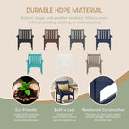 WestinTrends Malibu Outdoor Patio HDPE Adirondack Dining Arm Chair, Navy Blue