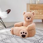 Kids Cartoons Animal Sofa Armrest Chair Premium Materials Birthday Gift Support Seat Soft Cushion Learning Sitting Nurseries Decoration, Bear
