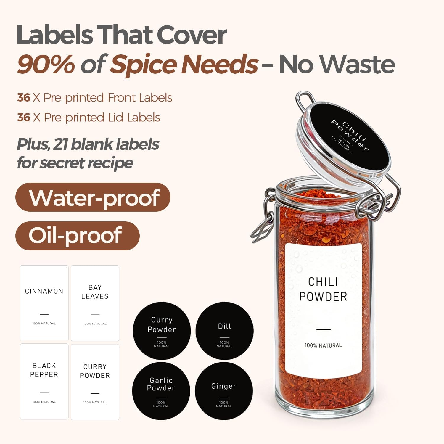 ComSaf 12 Pack 4 oz Glass Spice Jars with Airtight Swing Top Lids, Small Clear Containers for Pantry Organization, Herb Storage, DIY Crafts & Gifts - Complete Set Includes Funnel & Spice Labels