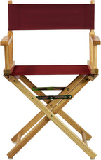 Casual Home 18" Director's Chair Natural Frame with Burgundy Canvas