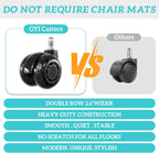 GYI Office Chair, Ergonomic Computer Desk Chair, Leather Executive Office Chair with High Back, Lumbar Support, Flip-up Arms, Wide and Thick Padded Seat, Heavy Duty Base, Rubber Wheels, Black