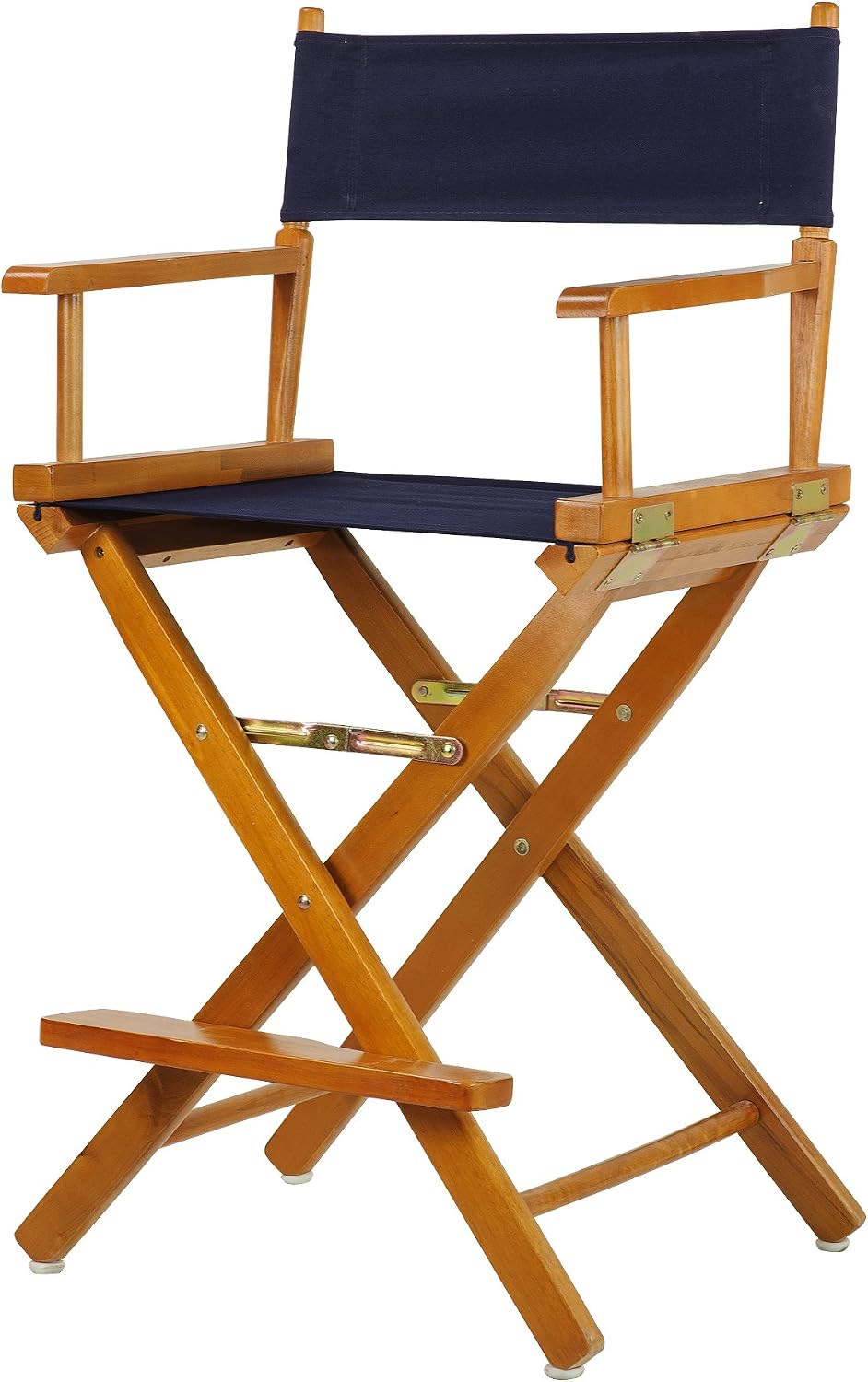 Casual Home 24" Director's Chair Honey Oak Frame-with Navy Canvas, Counter Height